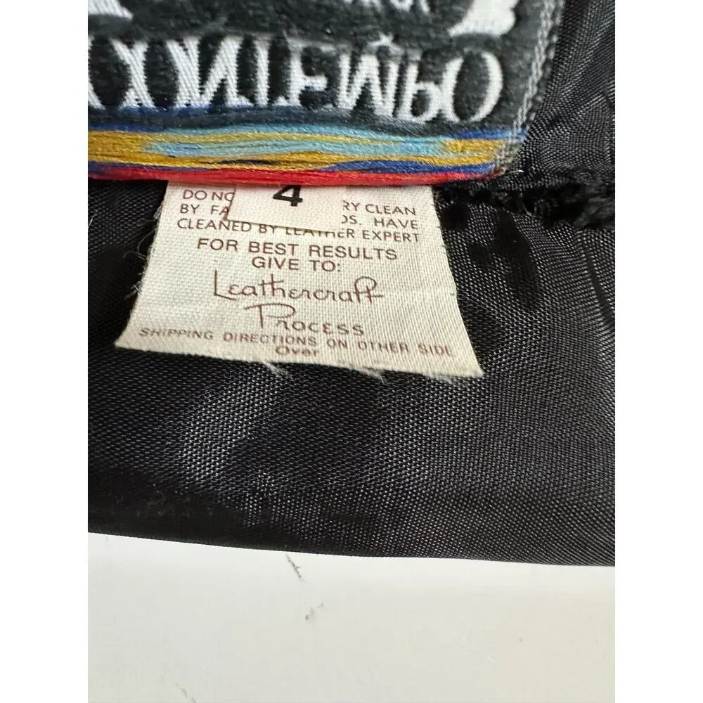 Vintage Black Leather Skirt by Contempo Casuals size 4